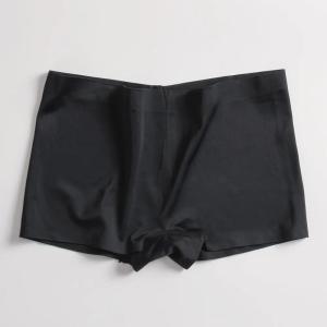Ice Silk Seamless Underwear Summer Thin Womens Boxer Shorts Ladies Panties Safety Pants Soild Female Mid Waist Lingerie Panty