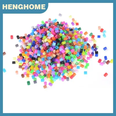 HENGHOME 1000 hạt Hama hạt Perler 5mm cái túi đồ chơi tự làm giáo dục trẻ em màu sắc hỗn hợp