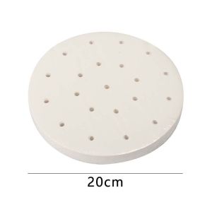 100pcs/Bag Steamer Pad Paper Air Fryer Baking Paper With Holes Ilicone Oil Steamer Paper 20/24/26cm