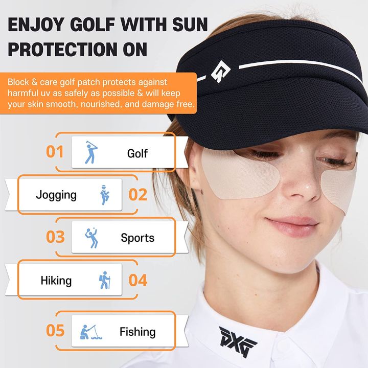Nutriadvisor Golf Patches for Sun Protection UV Facial Patches for