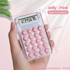 Mini Cute Calculator Kawaii Calculator Transparent Calculator Silent Portable Student Calculator