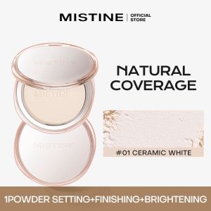MISTINE 4K Compact Powder Makeup Setting Powder 9g Oil Control Concealer Waterproof Sweatproof Makeup Suitable For All Skin Types