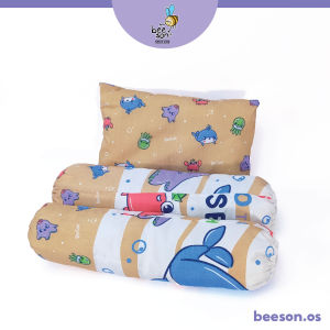 Beeson 3in1 Set Bantal Bayi Kanak-Kanak / Infant Baby Soft Bedding Set with 2 Bolsters & 1 Pillow Travelling Set 10730