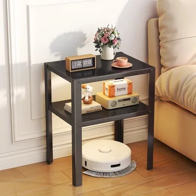 Bedside Table Metal storage rack Square coffee table Bookshelf Sofa table Double-layer storage rack
