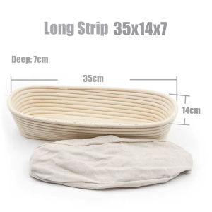 MILAN Oval Bread Fermentation Baking Supplies Handmade Wicker Rattan Basket Dough Rising Banneton Brotform Liner Baskets