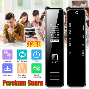 FORNORM 32GB Perekam Suara jernih Audio Digital Mini Voice Recorder VC173