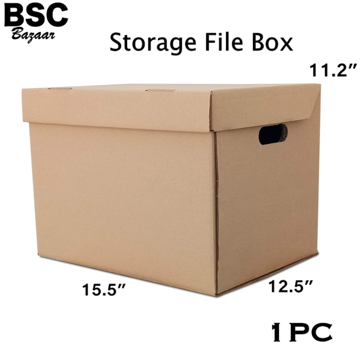 Document Storage Box (1PC) 15.5x12.5x11.2 inches Lazada PH