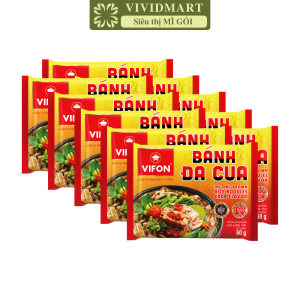 [SET 10 GÓI] - VIFON - Bánh đa Vifon gói 2 vị: Cua Tôm bánh đa cua Vifon bánh đa tôm Vifon bánh đa Vifon gói ăn liền (60g/gói)