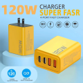 หัวชาร์จเร็ว หัวชาร์จPDที่ชาร์จเร็ว120W Fast Charge adapterQC3.0อแดปเตอร์ ชุดชาร์จเร็ว4ช่องB259. 