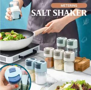 Adjustable Condiments Container Seasoning Bottle Salt Shaker Glass Jar Tank 180ML Kitchen