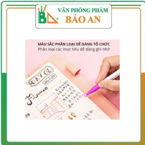 Bút liner đi nét Deli ngòi 05mm hộp 12 chiếc 12 màu - viết caligraphy typography bullet journal - S578
