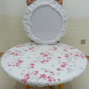 Plastic Round Table Set Of Waterproof And Oil Proof Hot Home Folding Cover Glass Turntable Elastic