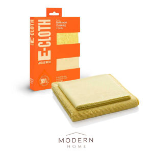 E-cloth 2-pack Bathroom Cleaning Cloth | Bathroom + Glass & Polishing cloths | Eco | Microfibre | Chemical-Free Cleaning | just add water