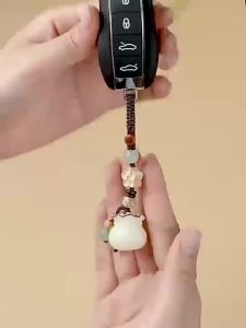 【Ship in 24H】现货速发 创意手工菩提钱袋手機鏈掛件情侣高档汽车钥匙扣招财福袋包挂礼品【Ready】Creative handmade Bodhi money pouch mobile phone chain pendant couple high-grade car