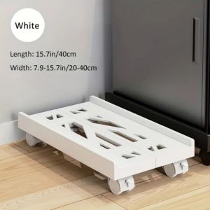 Adjustable Mobile CPU Stand Increase Heat Dissipation Storage Rack Fits Most PC Under Desk CPU Holder PC-Floor Cart