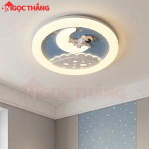 Đèn Mâm Ốp Trần 50cm Trang Trí Phòng Khách Phòng Ngủ Led 3 Màu 40W MT8806 Ngọc Thắng