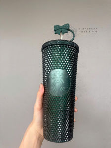 |CHÍNH HÃNG| LY STARBUCKS CCUP 20SS NƠ FOREST GREEN 24OZ