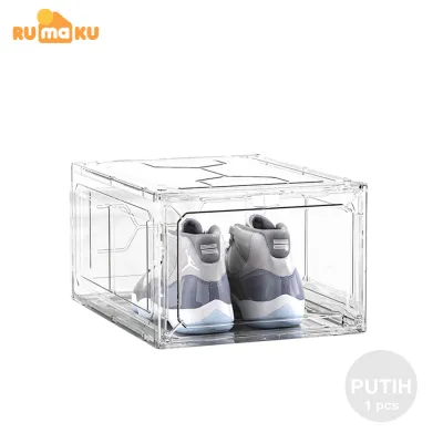 RUMAKU Box Penyimpanan Sepatu Bahan Akrilik Rak Sepatu Transparan Premium