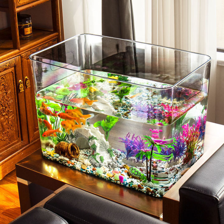 READY STOCK Desktop Storage Box Fish Tank Plastic Living Room Small ...