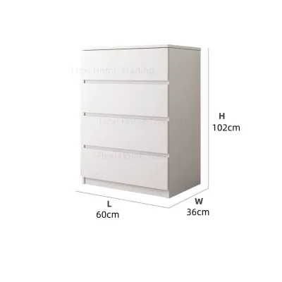 Flexi Home 3 Layer 4 Layer Chest Drawer Almari Laci Almari Baju 3 Laci 4 Laci Drawer Baju Rak Baju