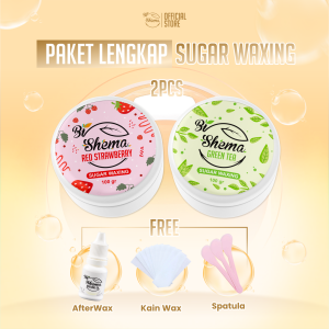 BIOSHEMA SUGAR WAX ISI 2 pcs + SERUM After Wax + Spatula + Kain wax / Paket Lengkap Sugar Wax Untuk Waxing Bulu Ketiak Wax Bulu Kaki Tangan Kumis