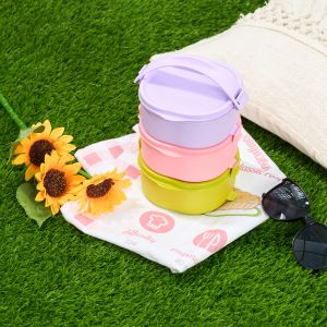 RANTANG ALUNA PASTELA SUSUN 3 DENGAN GAGANG / rantang