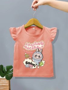 Ruffle Tee Kaos Atasan Anak Perempuan Motif Labubu