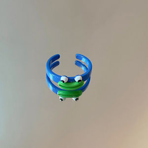 Bestella✨Cincin Kartun Modis/Cincin Gaya Khusus/Cincin Terbuka Bahan Paduan/Tahan Lama Dan Anti-pudar