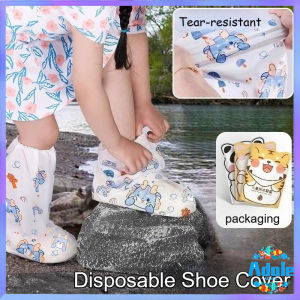 Anti-Slip Disposable Rain Shoe Shoes Protectors Waterproof Rain Shoe Covers Thickened Tall Tube Shoe Covers儿童一次性雨鞋