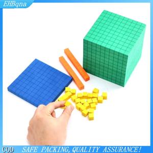 [COD] Ten Blocks Complete Set Kids Math Plaything Math Blocks Plastic Base Ten Set Cube Kids Math Plaything Counting Cubes Set