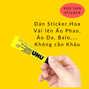 Keo dán STIKCER VẢI DÁN GIÀY keo dán đa năng siêu dính UHU 7ml chuẩn Đức trong suốt