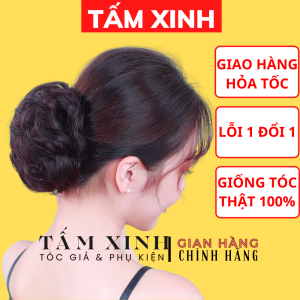 Búi tóc rối nữ trung niên chất liệu tóc giả cao cấp loại dầy đẹp - Bui rối