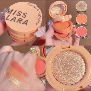 3 In 1 Highlighter Blush Palette Pearly Blush Shiny Eyeshadow Face Makeup Palette Female Cosmetic