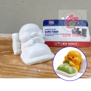 Tượng tô màu NẰM XEM ĐIỆN THOẠI tô tượng thạch cao (Không kèm màu) tượng trắng decor