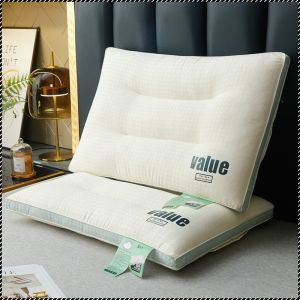 Pillow Cushion Fashion Prints Breathable Pillow Core Household Zero Pressure Fluffy Single Person