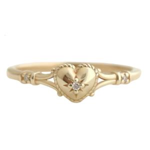 Elegant Heart Shaped Gold Plated Ring For Women Sturdy Alloy Finger Rings Gift Alternative Sizes 5 To 11