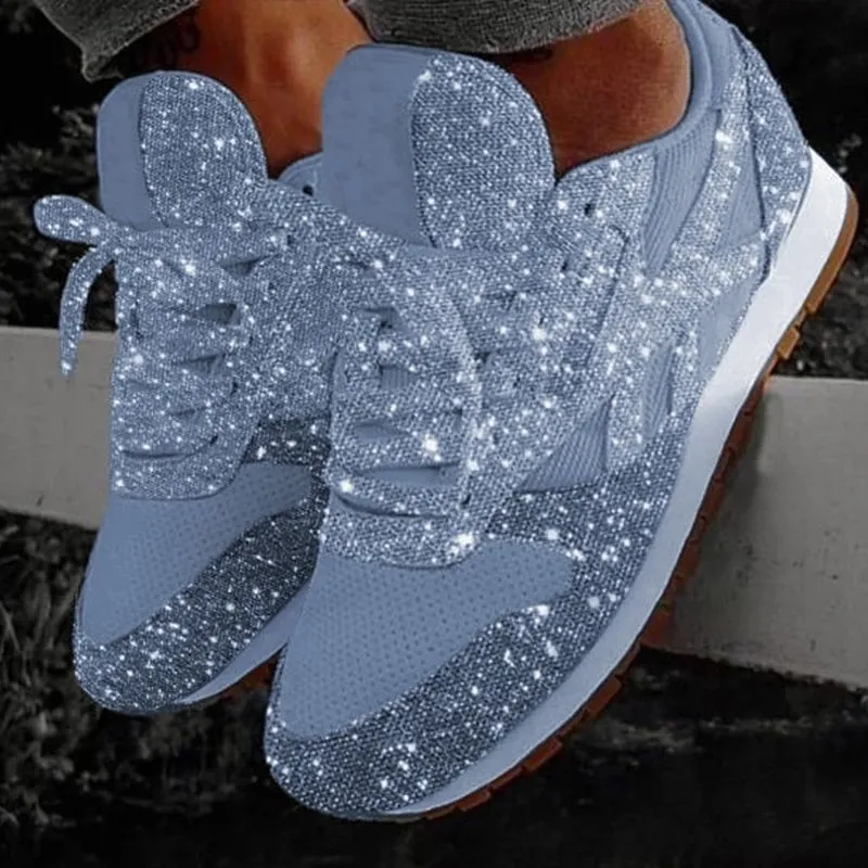 Glitter running shoes hotsell