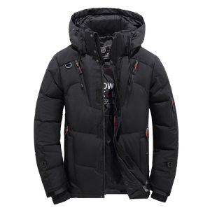 -20 Degree Down Jacket Male Winter Parkas Men White Duck Down Jacket Hooded Outdoor Thick Warm Padded Snow Coat Oversize M-4XL