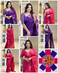 [PRE ORDER : 10 DAYS] Bridal Special: Soft Banarasi Silk Saree with Heavy Golden Zari & Rich Pallu | 2026 Collection_ 6085 ( Normal or Ready to Wear Saree)