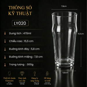 Ly Thủy Tinh Bia Pint - Imperial | 470ml | [LYNOIR_LY020]