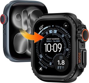Goton Aluminum Alloy Case for Watch Series 11/10 42mm Ultra-Style Metal Bumper Protector with Ceramic Back Shockproof Cover for Business & Daily Use