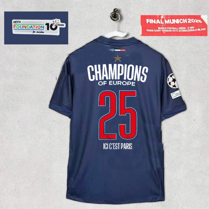 Phiên Bản Đặc Biệt PSG Sân Vận Động Nhà Áo Sơ Mi 2024-25 Vô Địch Châu ...