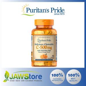 Puritans Pride Chewable Vitamin C-500 mg with Rose Hips 500 mg / 90 Chewables / Item #3880
