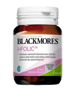 Blackmores I-Folic 60 Tablets | Folic Acid & Iodine Supplement | Untuk Wanita Merancang Kehamilan & Ibu Hamil | Original Australia