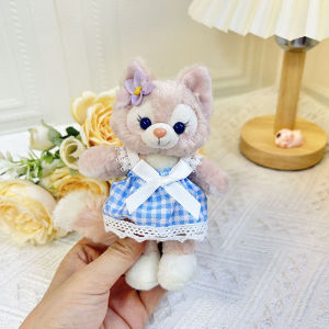 [Clothes only] Belle keychain pendant Lulu doll Shirley rose cake pendant plaid strap skirt.