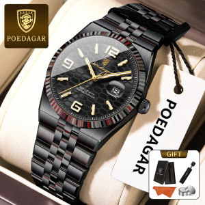 POEDAGAR Genuine Ladies Watch Stainless Steel Strap Luminous Calendar 100% Waterproof 502