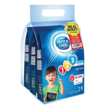 Dutch Lady GUM 123 Plain (850g x 3)