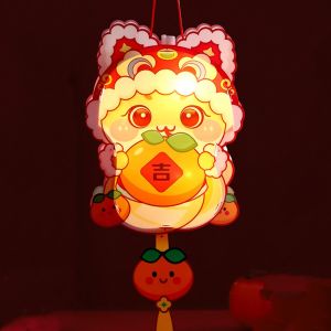 BEIBEI Traditional Snake Year Portable Lantern Chinese Style Glowing Spring Festival Lantern Childrens Toys Handheld 2025 Snake Year Lantern Home New Year Ornament