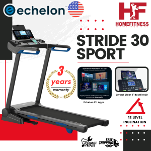 Echelon Stride 30 Sport Treadmill w 3 Years Warranty (Smart Foldable Cushioned Deck Bluetooth)