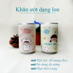 Khăn giấy ướt khăn giấy ướt mini dạng lon cao cấp hợp thời trang 35 miếng